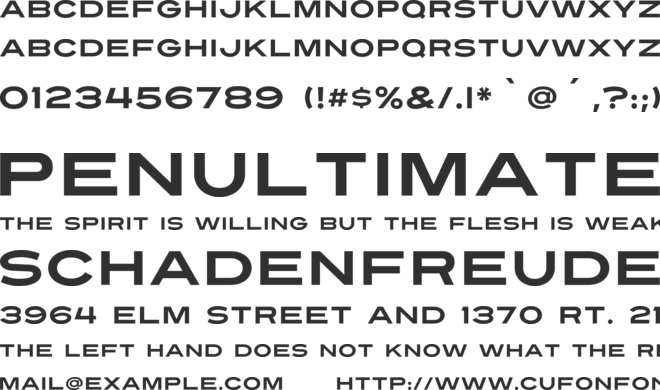 Turnpike font preview