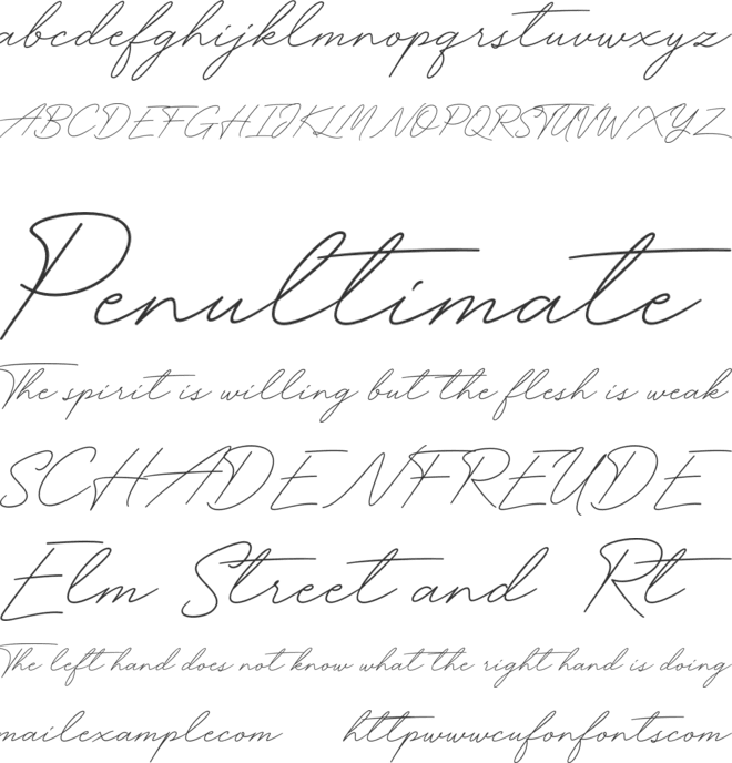 Funky Signature font preview