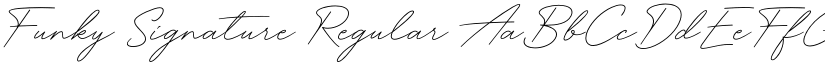 Funky Signature Regular font