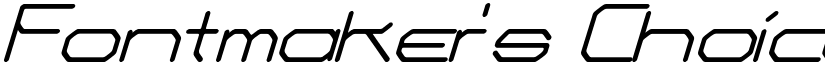 Fontmaker's Choice Italic font