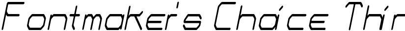 Fontmaker's Choice ThinItalic font