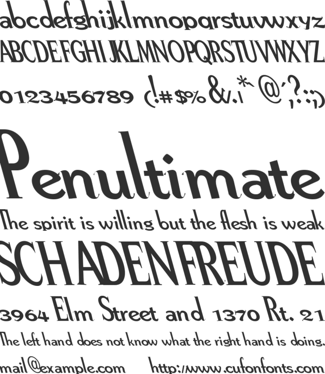 Peregrine font preview