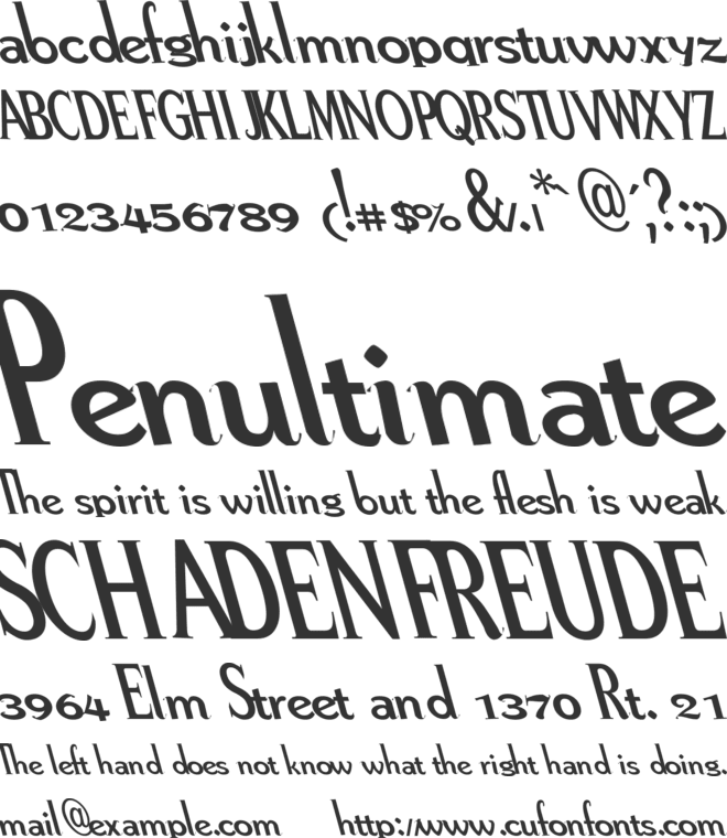 Peregrine font preview