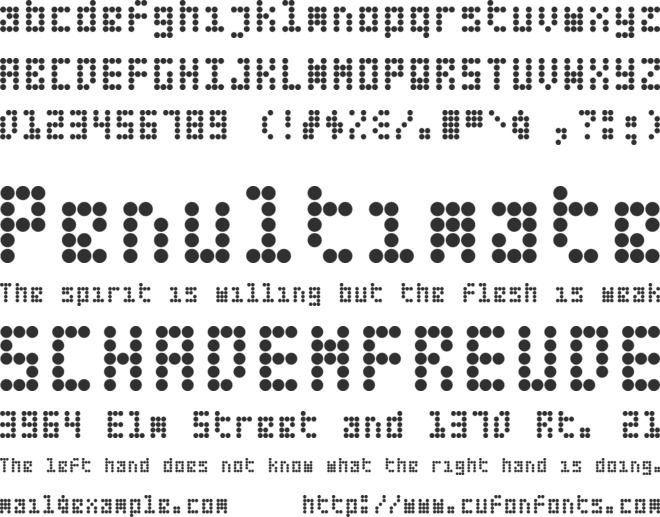 Fifteen Okay font preview
