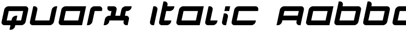 Quarx Italic font