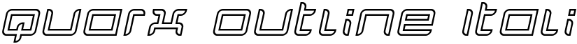 Quarx Outline Italic font