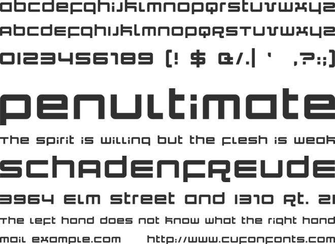 Quark font preview