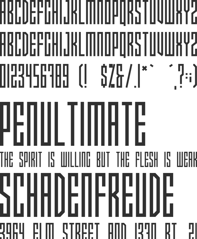 Xray Ted font preview