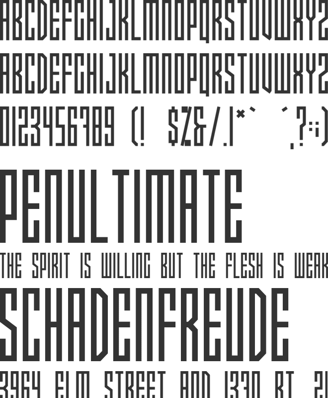 Xray Ted font preview