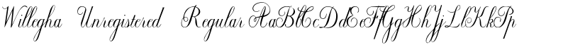 Willegha (Unregistered) Regular font