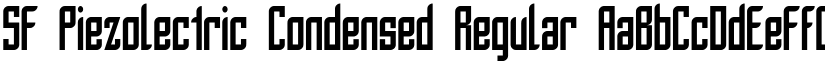 SF Piezolectric Condensed Regular font