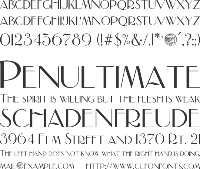 Nadall font preview