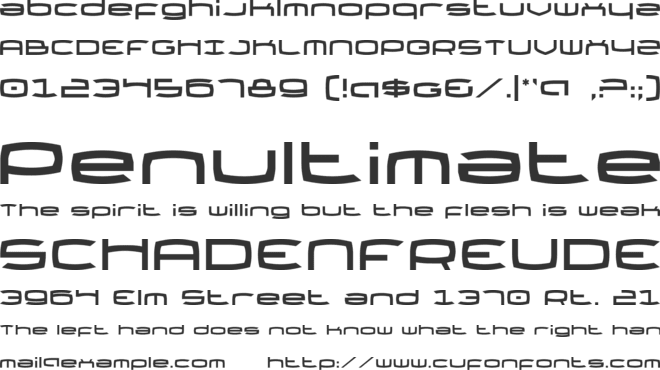 Thundergod font preview