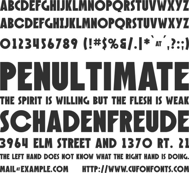 SF Speakeasy font preview