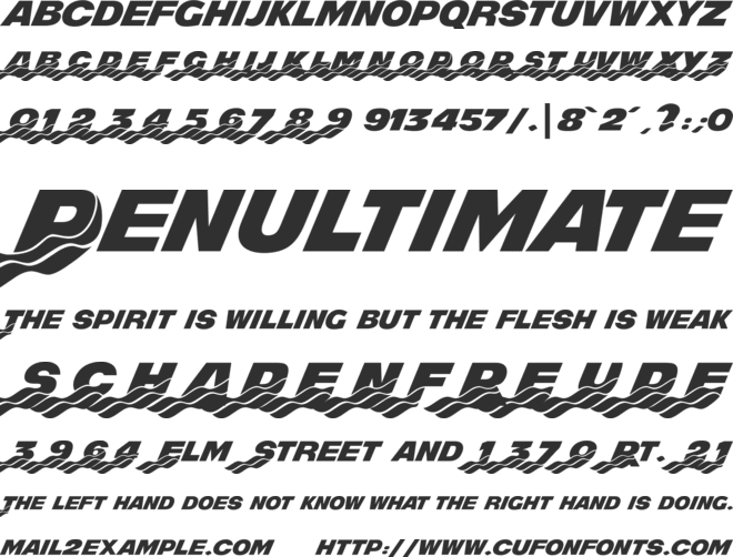 Mighty Rapids font preview