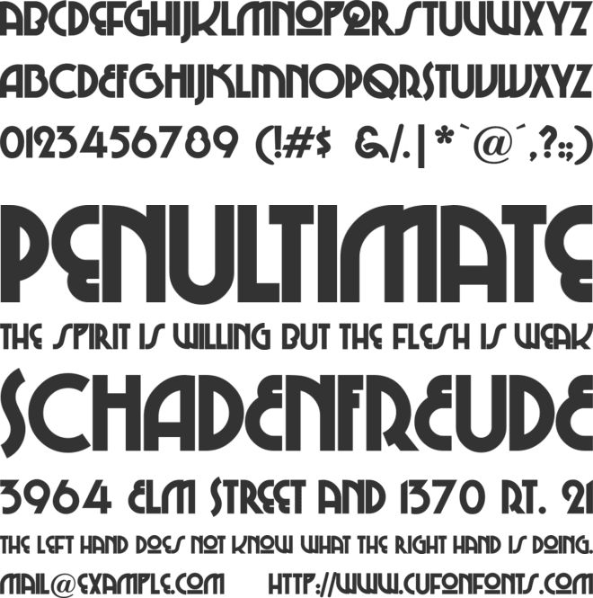 Chi-Town font preview