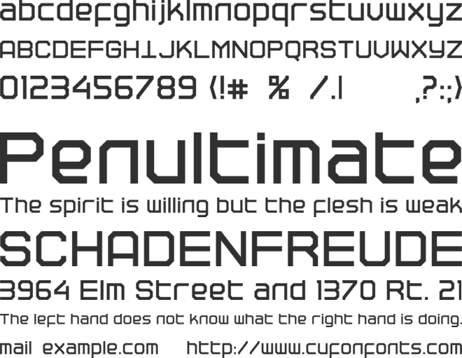 TRACEROUTE font preview