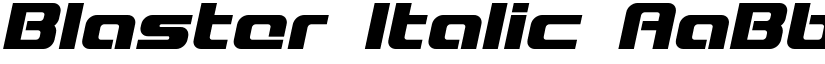 Blaster Italic font