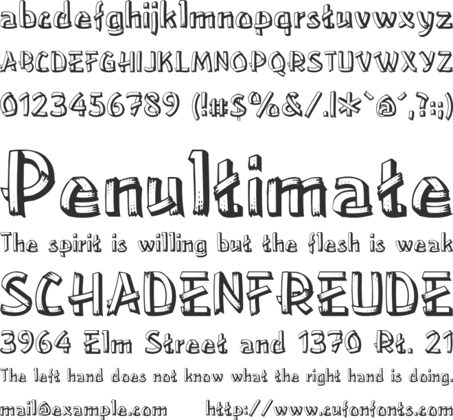 Campfire font preview