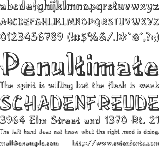 Campfire font preview