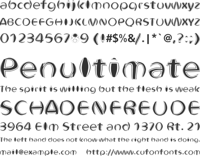 Obtunde font preview