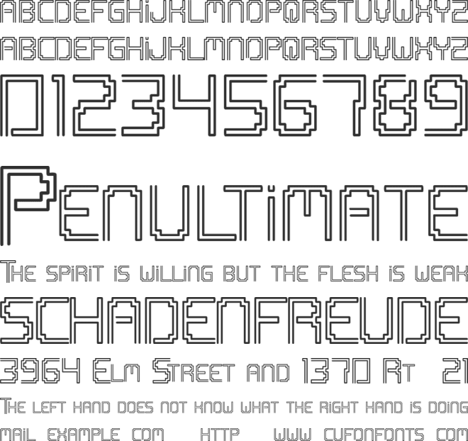 OpenMind font preview