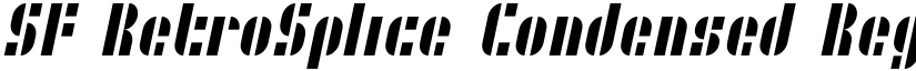 SF RetroSplice Condensed Regular font
