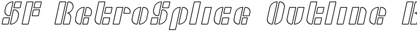 SF RetroSplice Outline Regular font