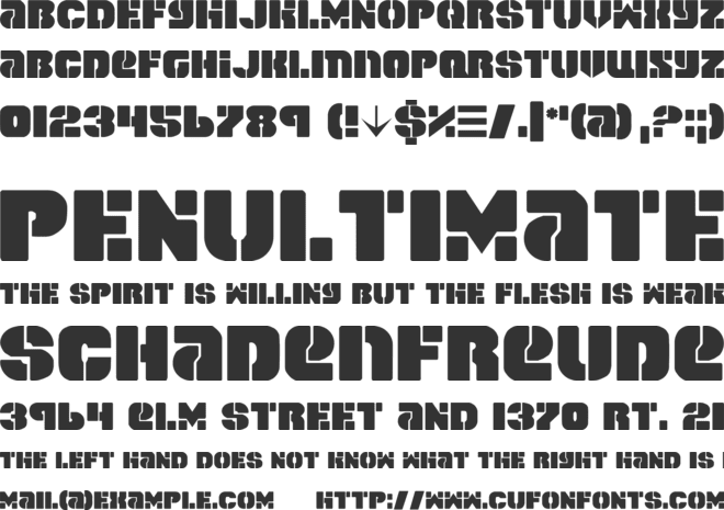 Space Cruiser font preview