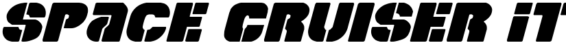 Space Cruiser Italic font