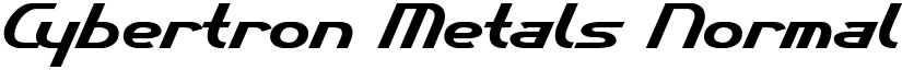 Cybertron Metals Normal font