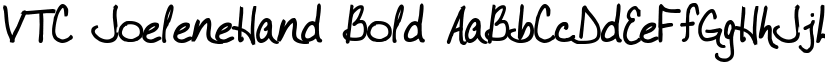 VTC JoeleneHand Bold font
