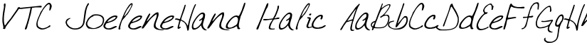 VTC JoeleneHand Italic font