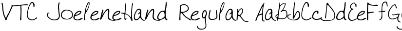 VTC JoeleneHand Regular font