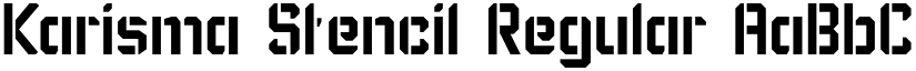 Karisma Stencil Regular font