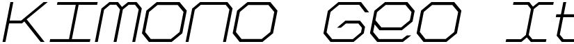 Kimono Geo Italic font