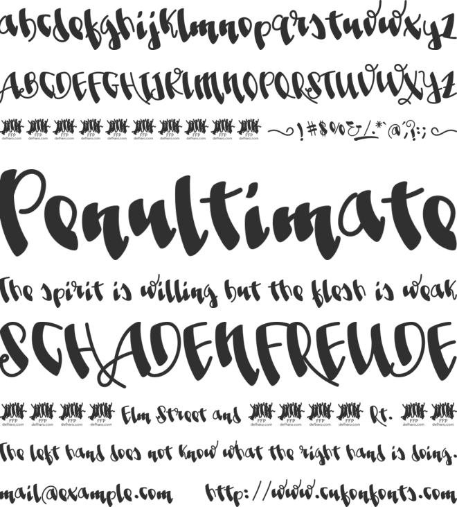 Jolgoria in Town font preview