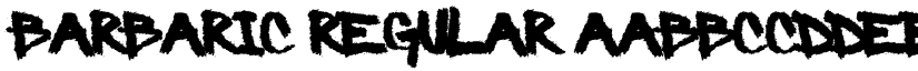 Barbaric Regular font
