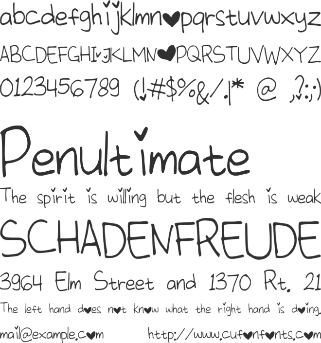 ACTlove font preview