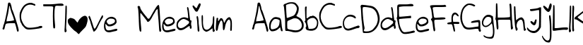 ACTlove Medium font