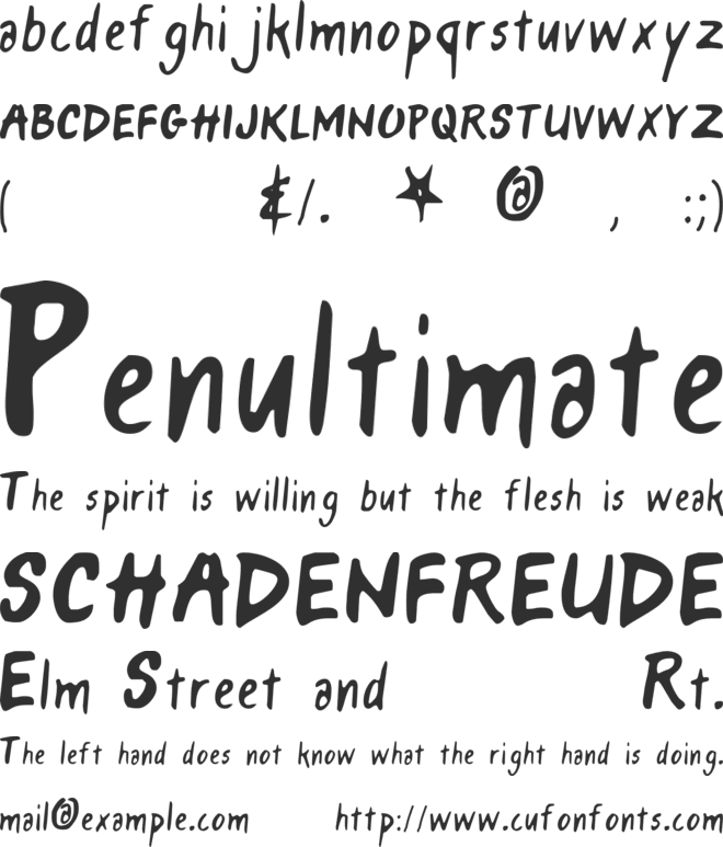 Only Fools & Horses font preview