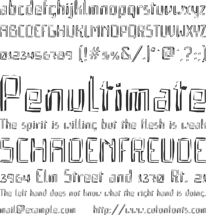 Quebrada font preview