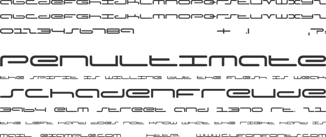 DS Podd Cyr font preview