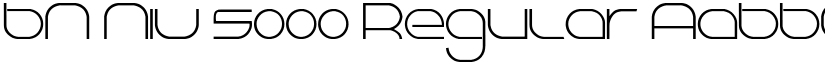 BN Niv 5000 Regular font