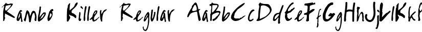 Rambo Killer Regular font