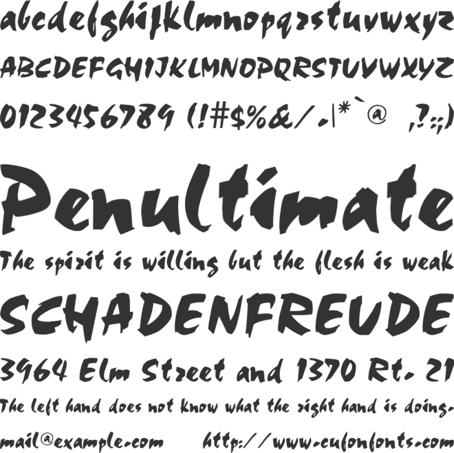 Melrose font preview