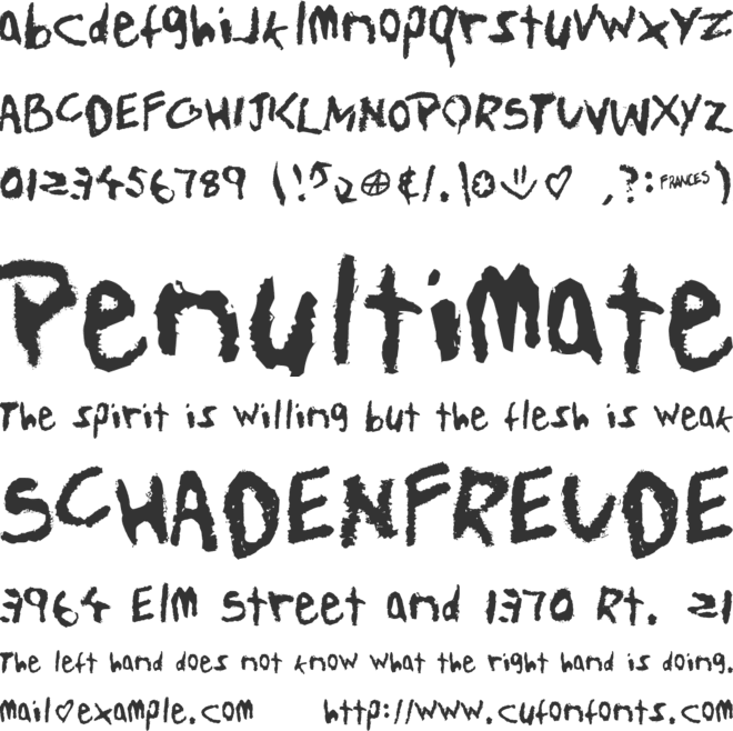 teen spirit font preview