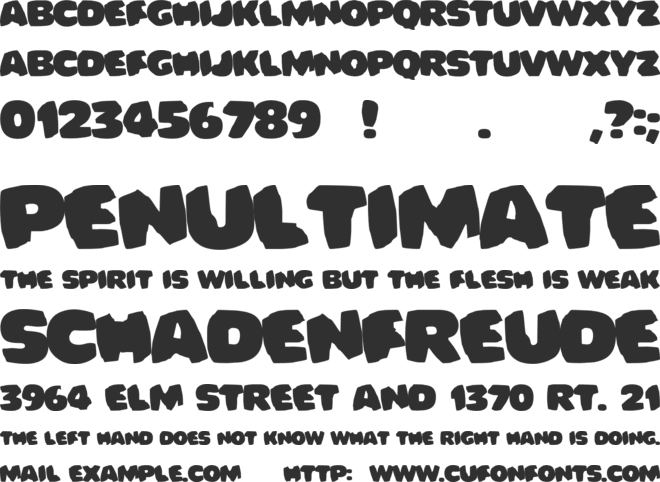 Bomberman font preview