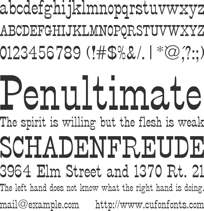 StageCoach font preview