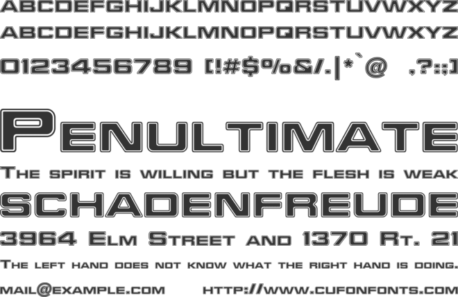 FederationStarfleet font preview